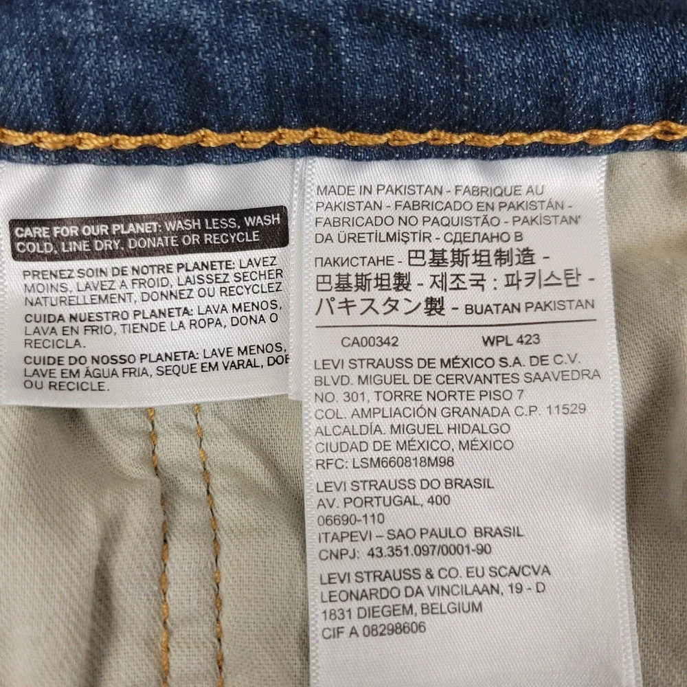 Levis 559 Relaxed Straight Jeans Mens 42 x 30 Measures 40 x 29 Blue Cotton Blend
